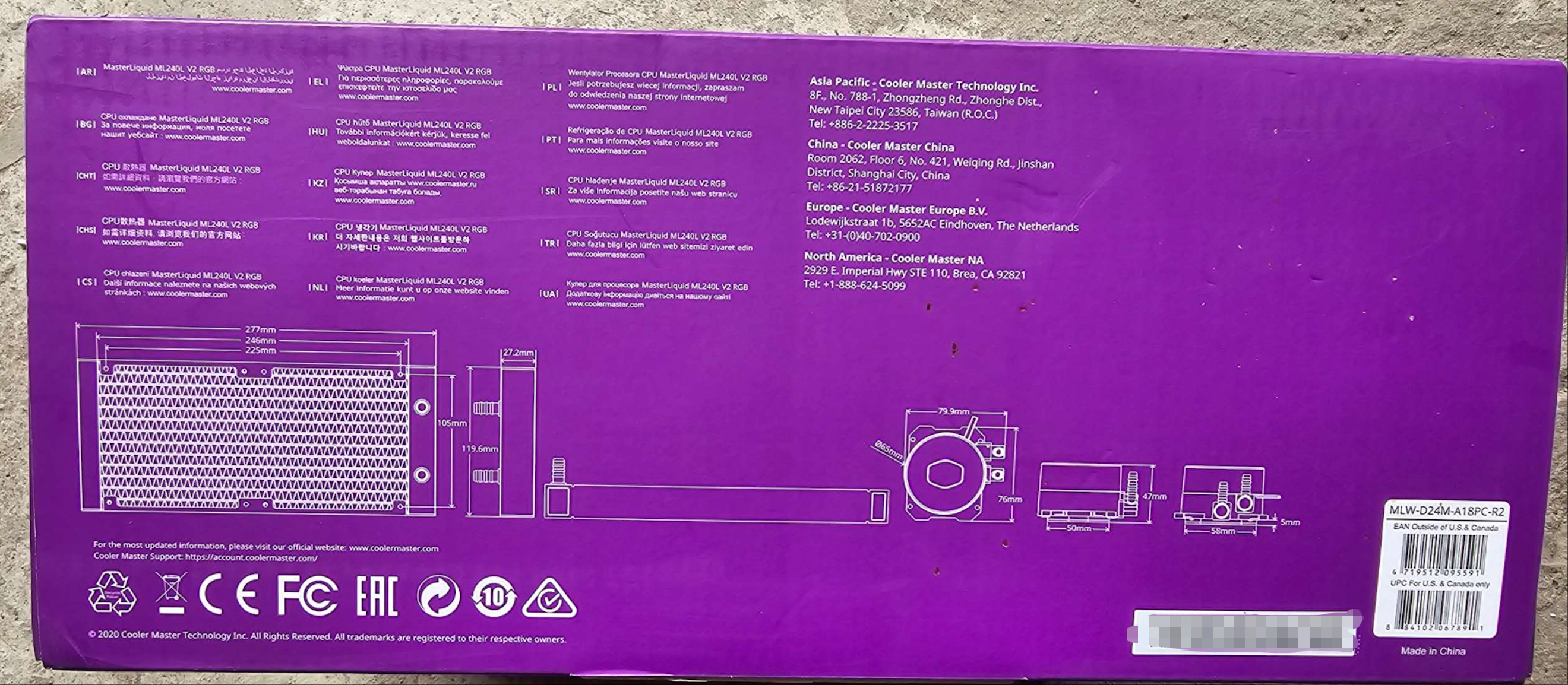 Cooler Master Masterliquid ML240L V2 RGB water cooling