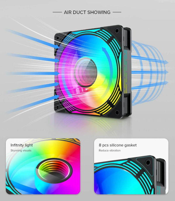 GameMax CPU Liquid Cooler lceChill 240V Black